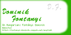 dominik fontanyi business card